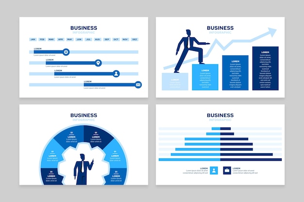 Platte zakelijke infographics