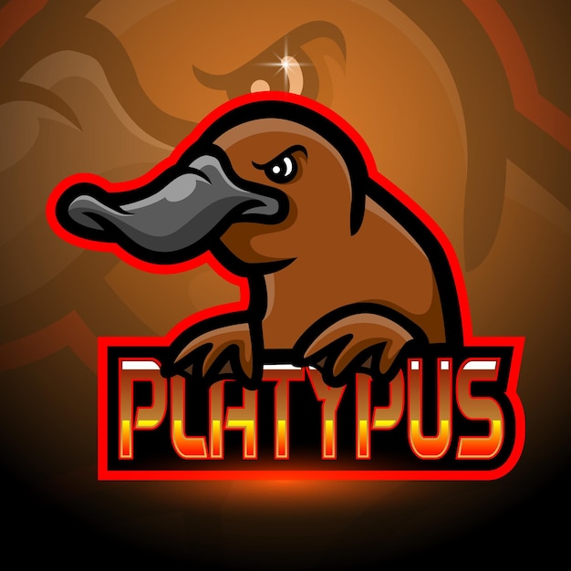 Дизайн талисмана логотипа Platypus esport