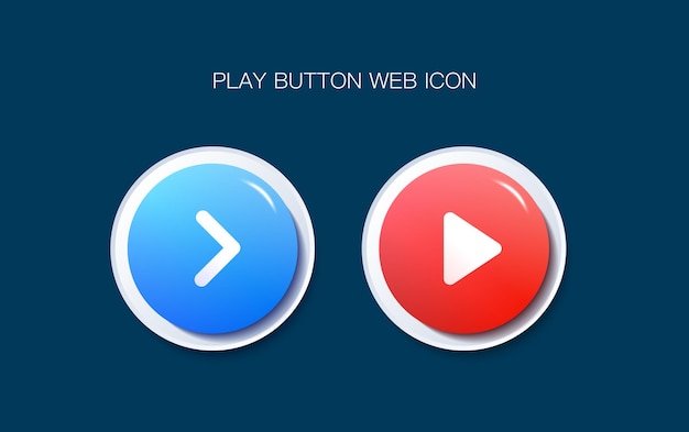 Play button icon.Click push start forward record stop audio or video.For website and mobile apps