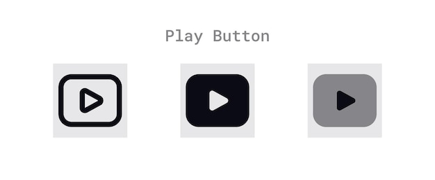 Play button icons sheet