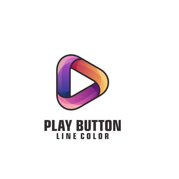 Play button logo template