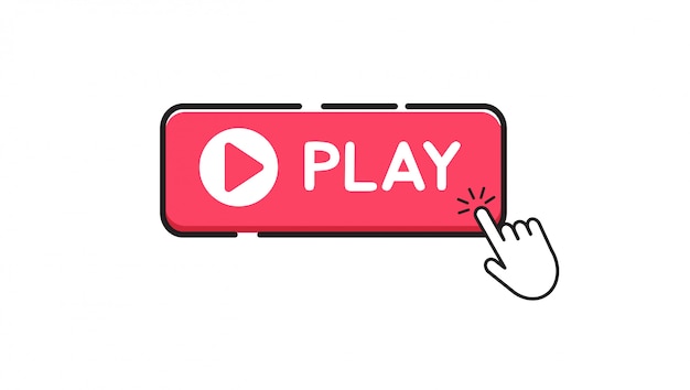 100,000 Press play button Vector Images