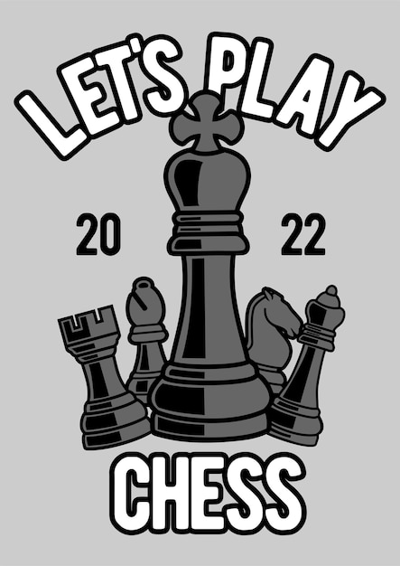 Vector play chess cartoon character