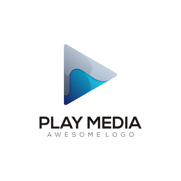 Play colorful logo illustration