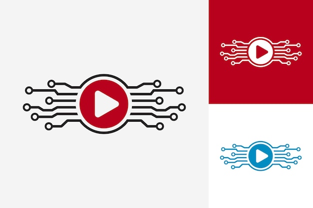 디지털 로고 템플릿 디자인 벡터 재생, 상징, 디자인 컨셉, 크리에이 티브 심볼, 아이콘