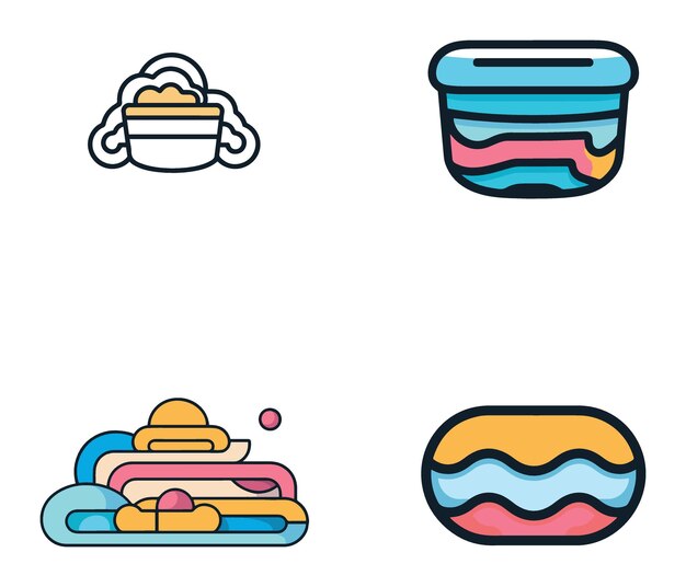 Play Doh vector flat minimal icons