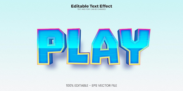 Play editable text effect in modern trend style