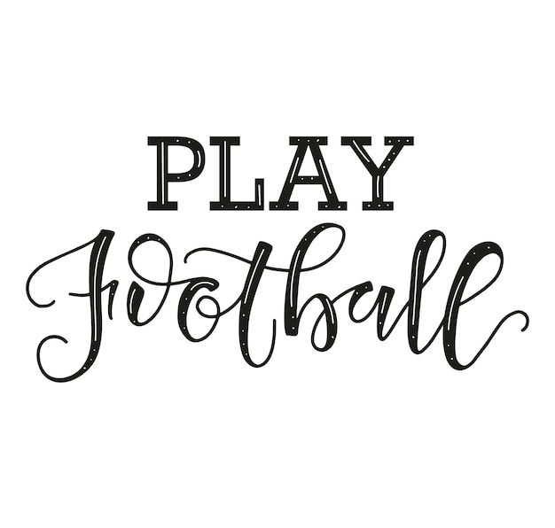 Play Football black text isolated on white background