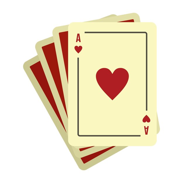 Vector play fortune cards icon flat illustration of play fortune cards vector icon for web design