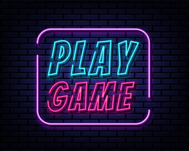 ゲームサインネオンスタイルを再生します。