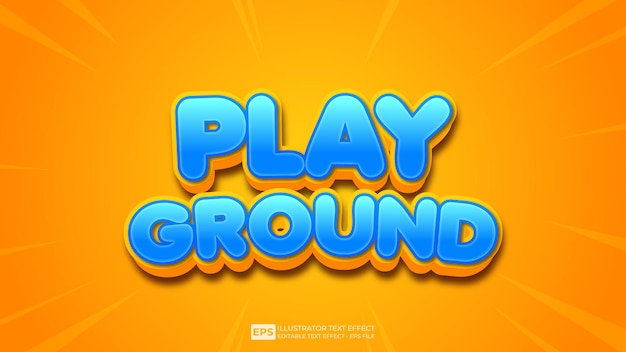 Play Ground editable text effect font