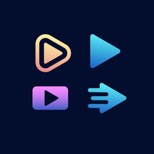 Vector play icon logo