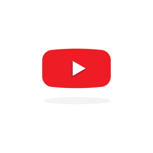 Vector play knop youtube pictogram vector illustratie ontwerpsjabloon