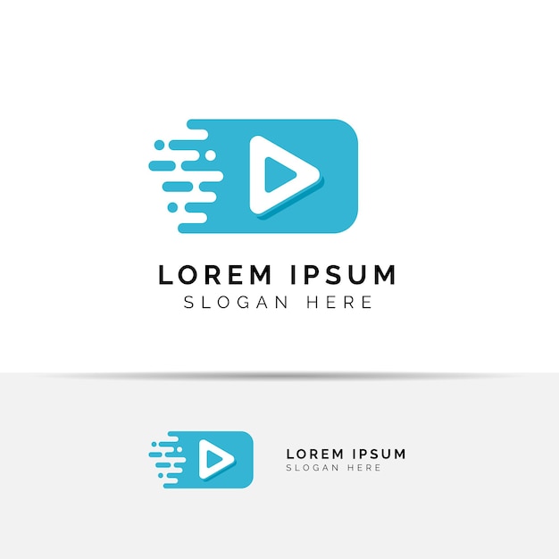 Play logo design template. Play button icon symbol design