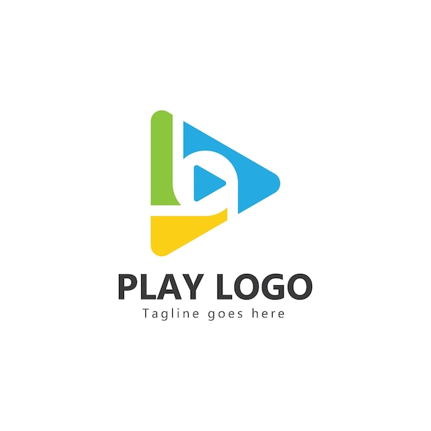 Play logo vector template design