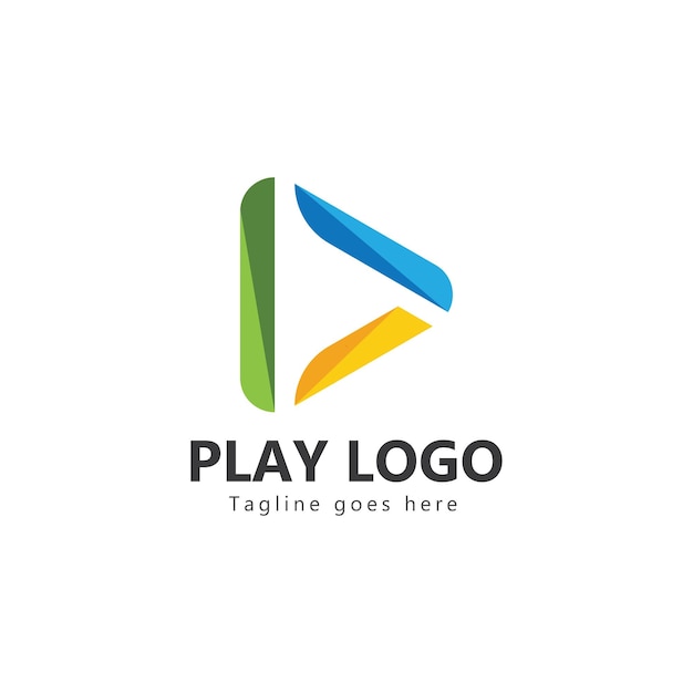 Vector play logo vector template design