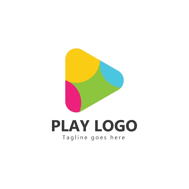 Vector play logo vector template design