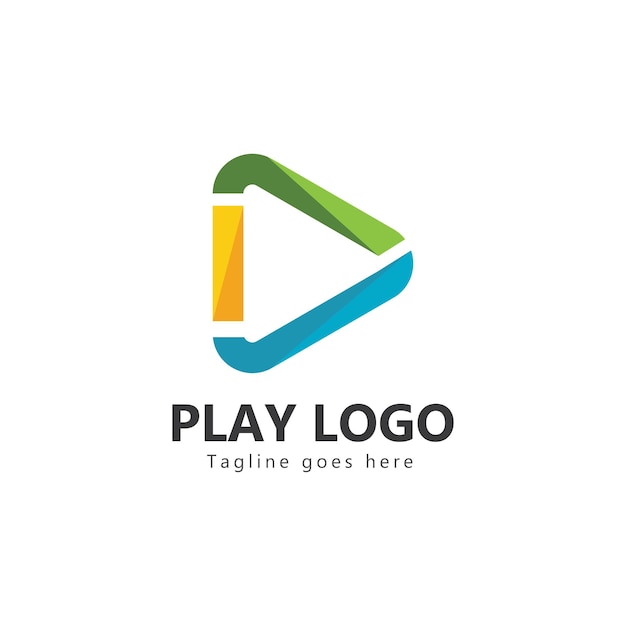 Play logo vector template design