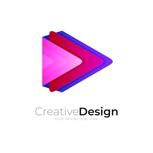 Play logo with colorful