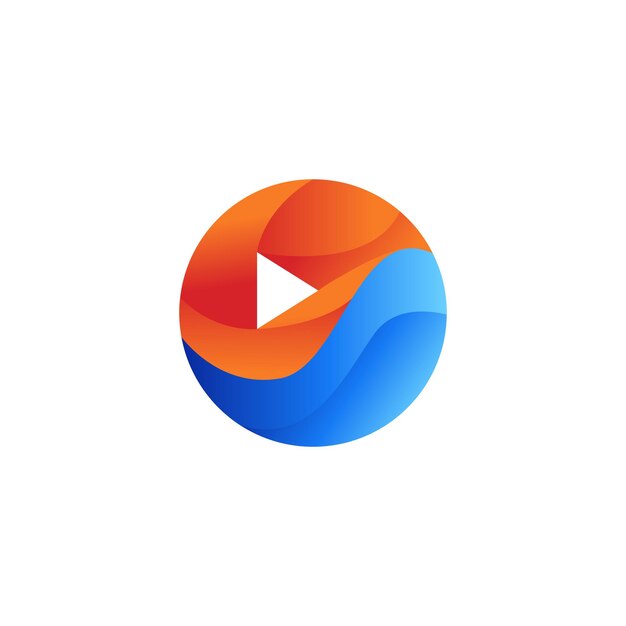 Play media logo ontwerp illustratie 5