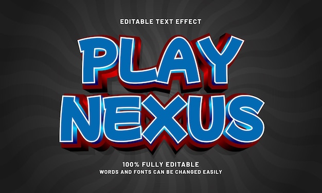 play nexus bewerkbare tekst-effecten met een spel en kinderen thema