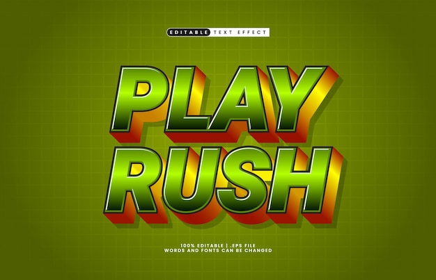 編集可能なテキスト効果を子供とゲームのテキストスタイルでプレイする