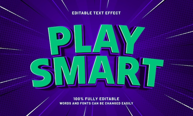 play smart editable text effects with a kids and play theme