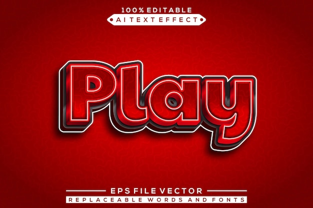 Play Text Effect Editable