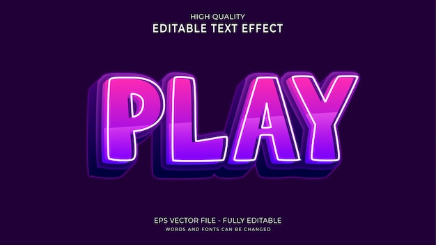 Play text effect