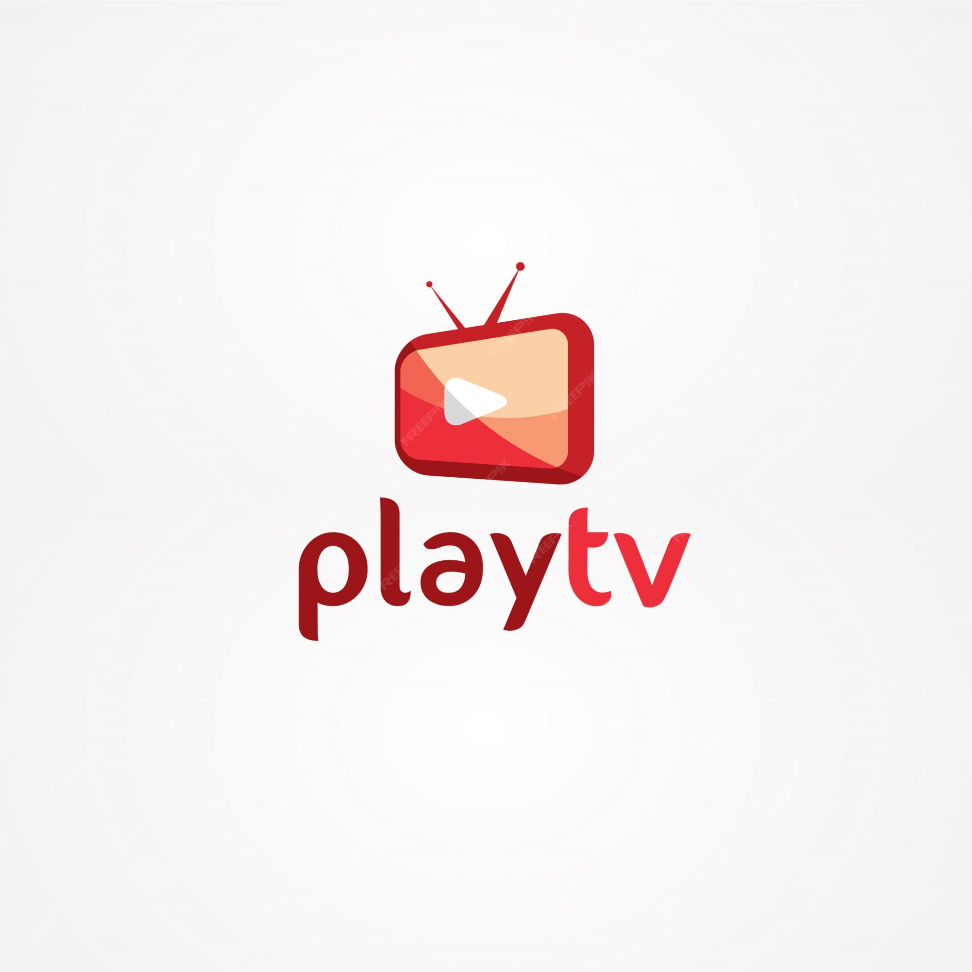 Premium Vector | Play tv logo