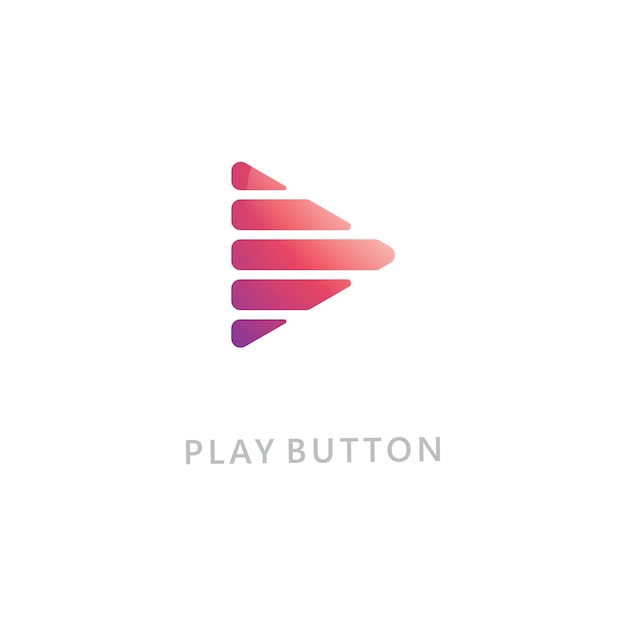 Play vector logo icon. Video icon design template. Music player