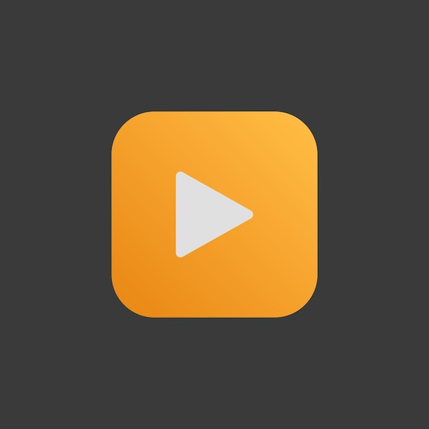 play video icon for web design and user interface