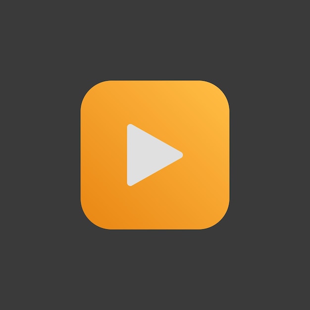 Play video icon for web design and user interface