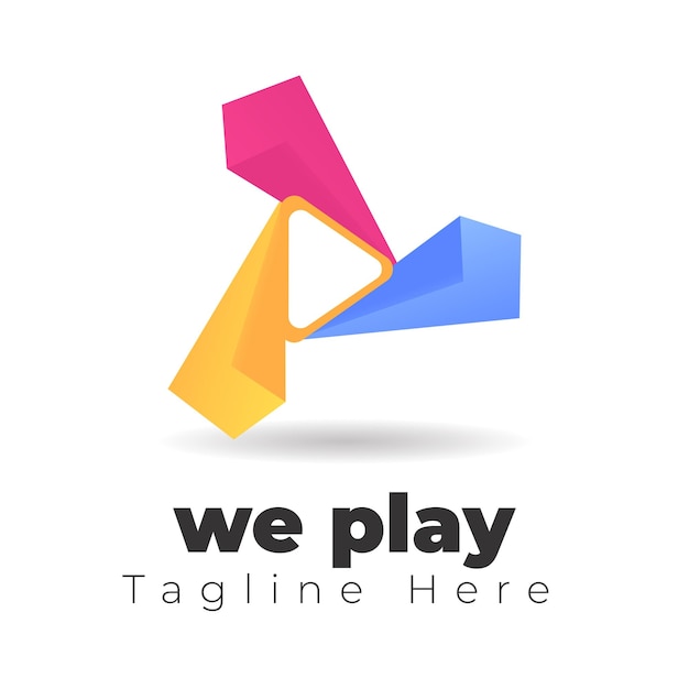 Vector play video logo