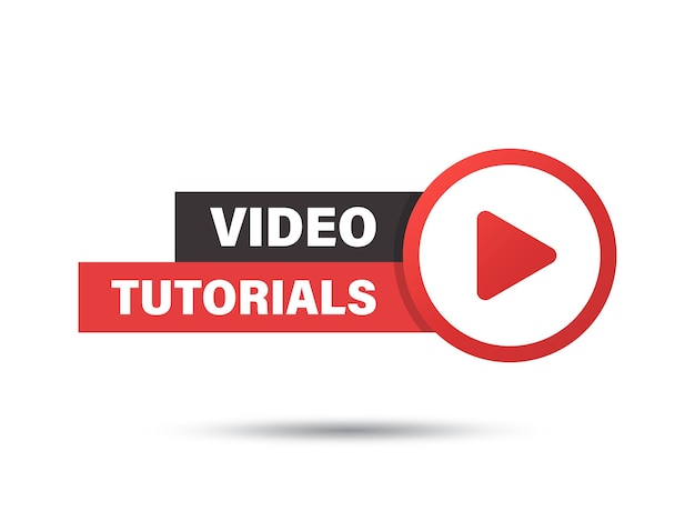 play video tutorials icon in flat style education software vector illustration on isolated background webinar training sign business concept