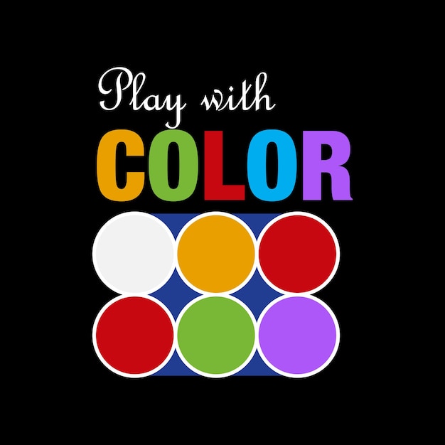 Вектор Играйте с цветовой типографикой