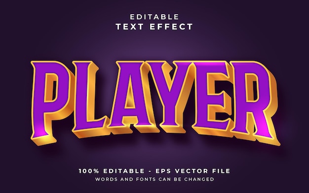 Player editable text effect