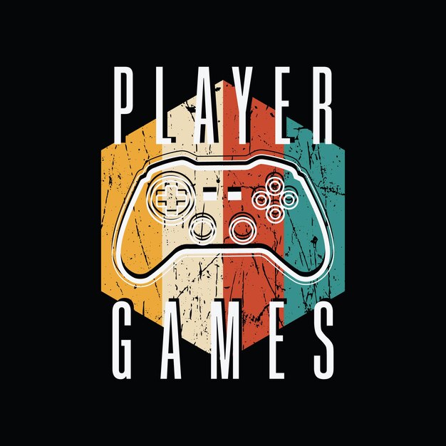 Player games vector illustration and typography