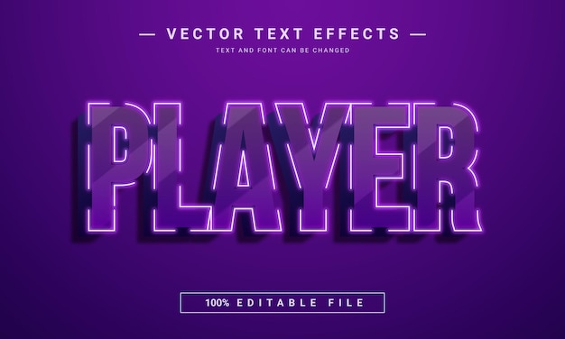 Player text effect template