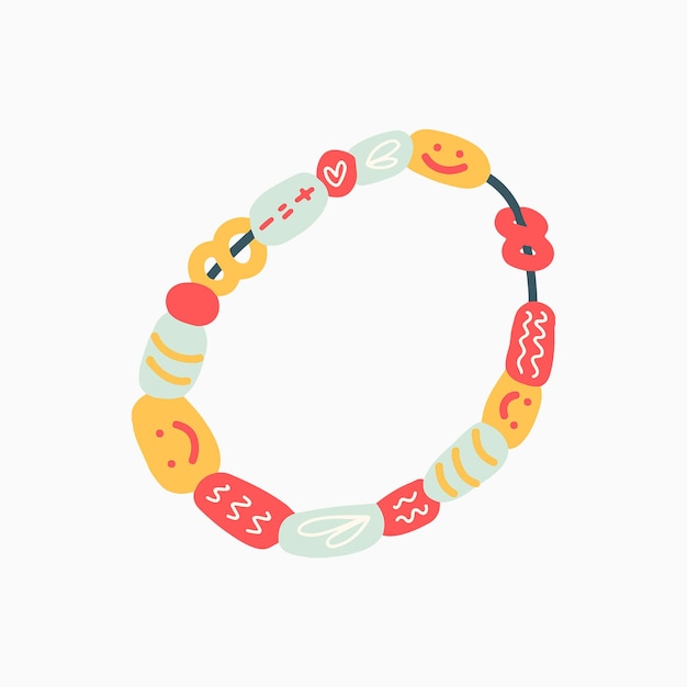 Playful Beads Bracelet Craft and Art Essentials Illustration