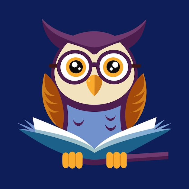 playful cartoon owl drawing with big eyes