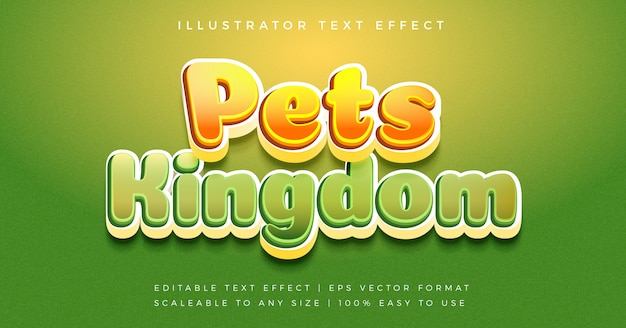 Vector playful casual text style font effect