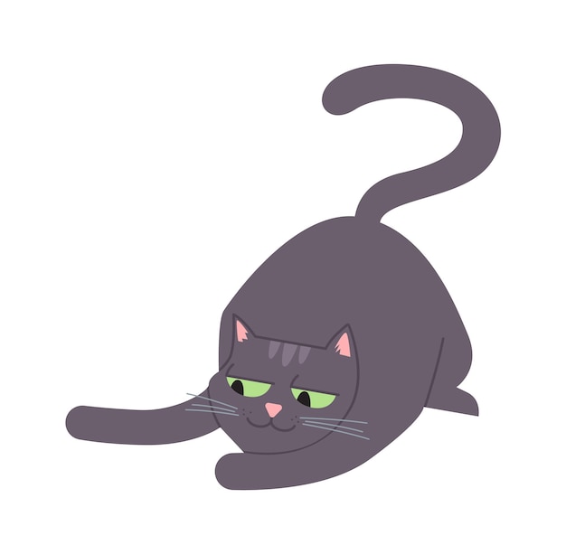 Playful Cat Cute Animal Pet Vector illustration