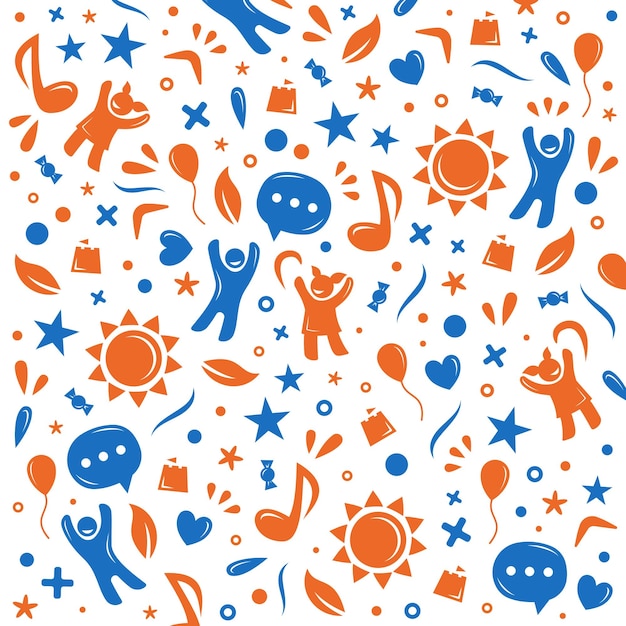 Vector playful children pattern