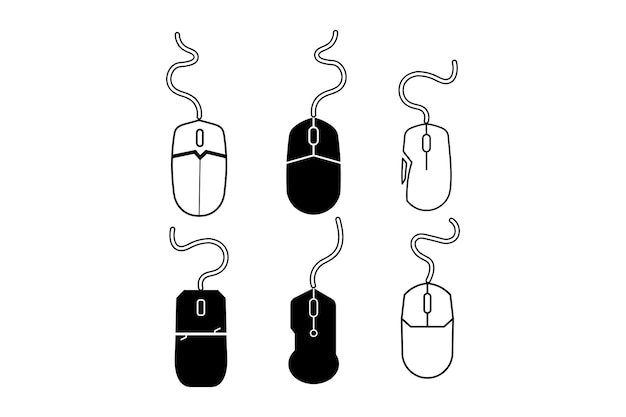 Playful Computer Mouse Clipart Collection for Kids (子供向けのコンピュータマウスクリパートコレクション) コンピュータマウスのクリパート