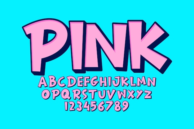 игривый и милый мультфильмный алфавитный дизайн