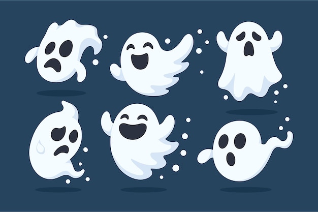 ハロウィーンのテーマの遊び心のある幽霊キャラクター