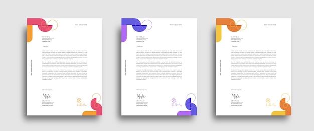 Vector playful letterhead design for agency business