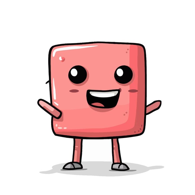 Vector playful pal charming game character in line art