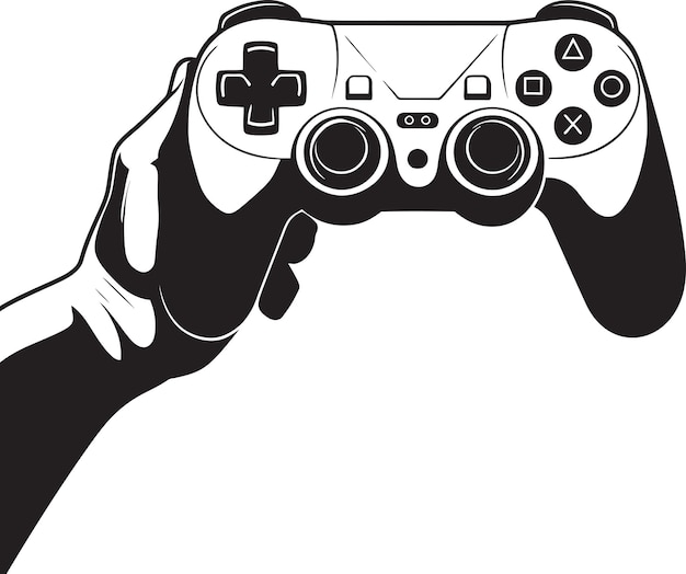 Vector playful precision gamepad joystick icon illustration gamers gear gamepad joystick mark